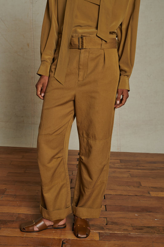 Pantalon Ankara - Bronze - Lin - Femme