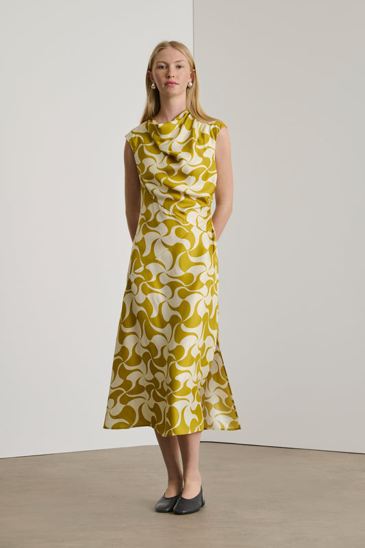 Robe Eugenie - Jaune Doré/Beige - Femme