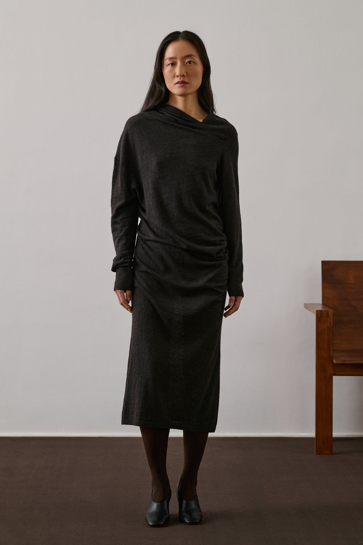 Robe Gisee - Marron - Femme vue 5