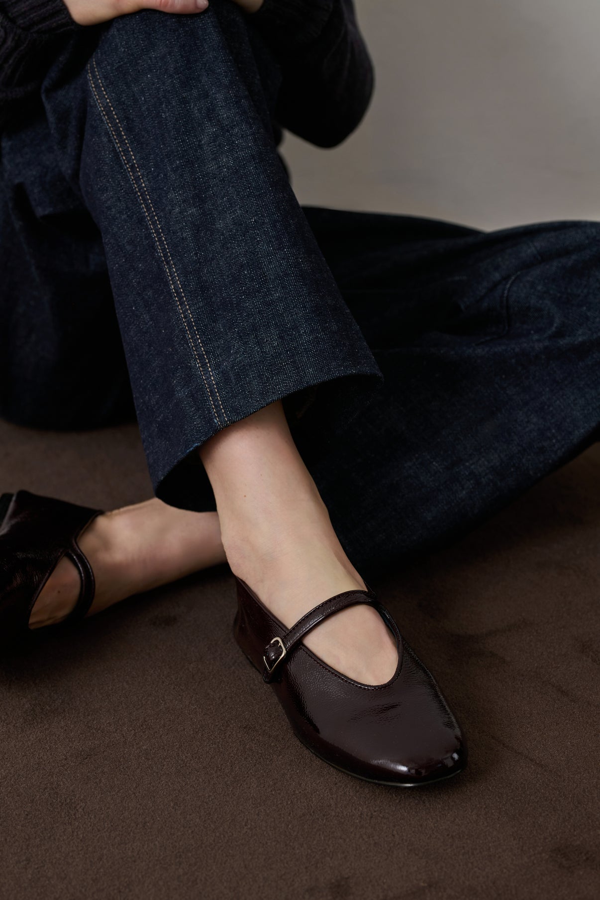 Ballerines Madeline - Bordeaux Foncé - Cuir - Femme vue 2