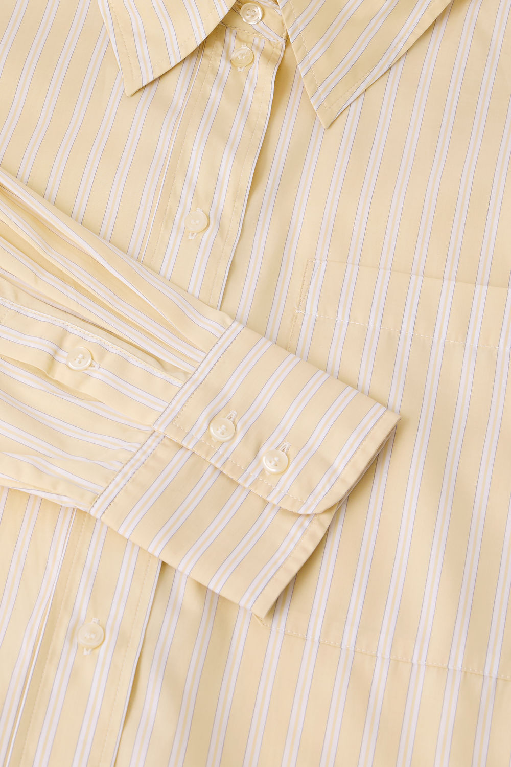 Chemise Carlotta - Jaune/Écru - Coton - Femme vue 5